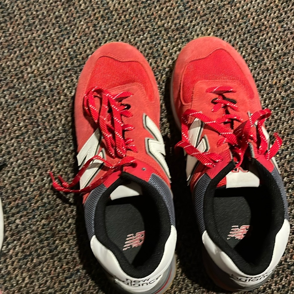 New Balance 574’s, size 12D, great condition.